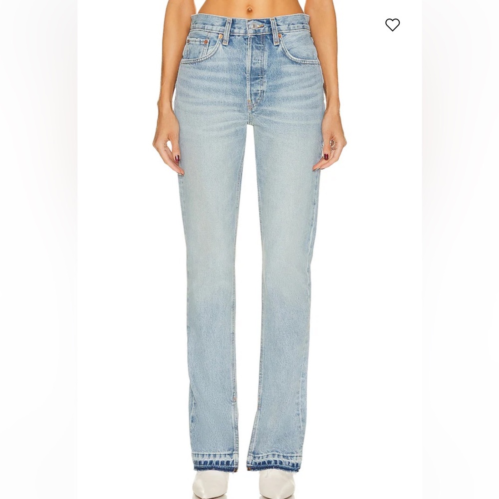 Redone 70s high rise skinny boot jeans. Opal indigo . Size 27 NWT.